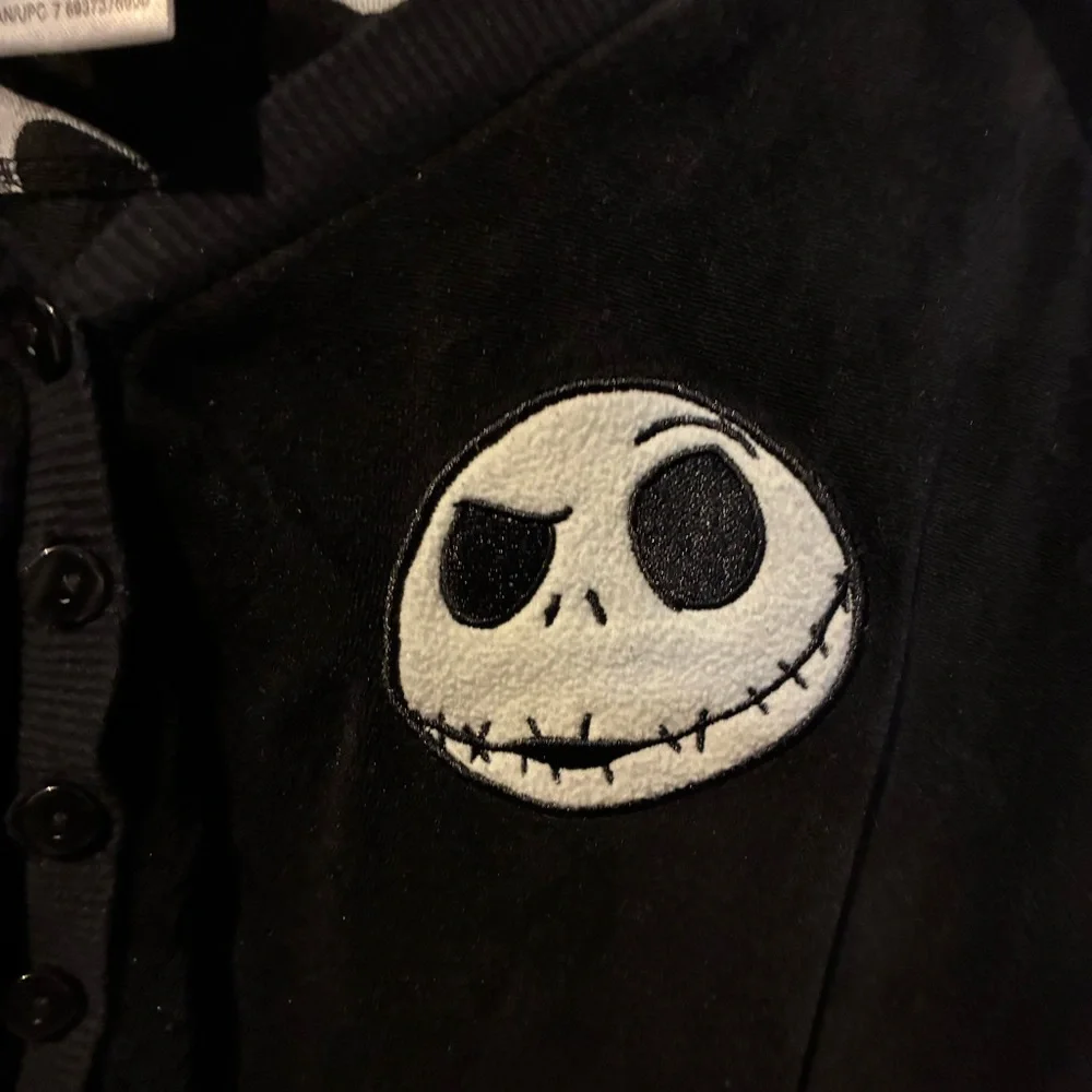 Jack Skellington Disney Pajama Top Fleece The Nightmare Before Christmas Large - Picture 6 of 6